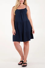 Load image into Gallery viewer, Plain cheesecloth strap dress
