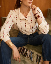 Load image into Gallery viewer, InApril 1986 cotton flower embroidered shirt
