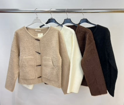 Premium buckle cardigan