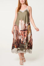 Load image into Gallery viewer, Satin landscape dress

