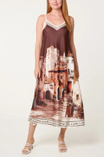 Load image into Gallery viewer, Satin landscape dress
