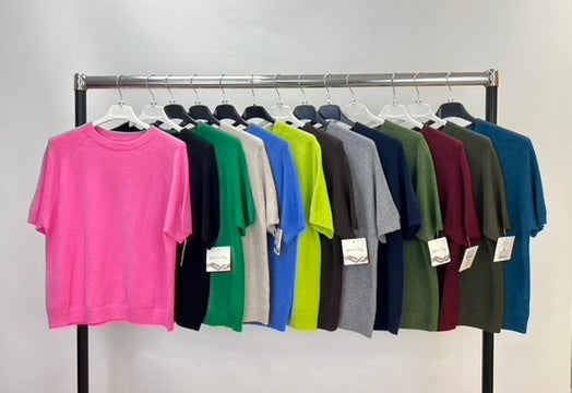 Plain round neck short sleeve jumper