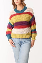 Load image into Gallery viewer, Multicolour stripe knit jumper

