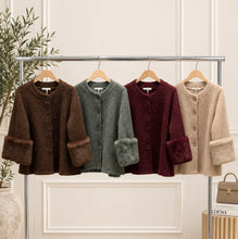 Load image into Gallery viewer, Faux fur sleeve jacket
