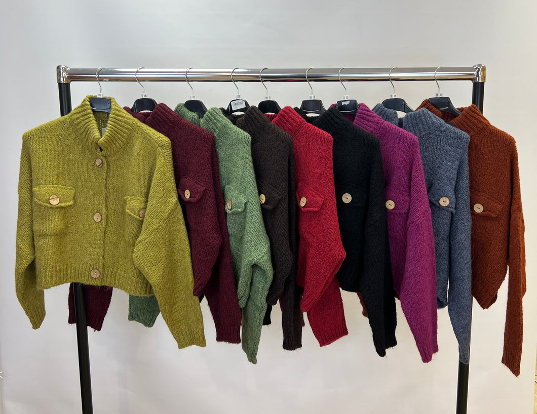 Alpini plain knitted cardigan