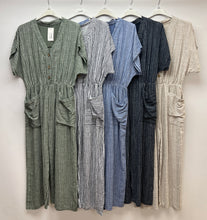 Load image into Gallery viewer, Cotton stripe jumpsuit

