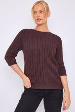Load image into Gallery viewer, Cable knit short sleeve jumper
