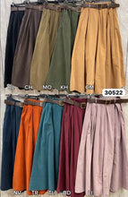 Load image into Gallery viewer, Needlecord wide leg belt trouser
