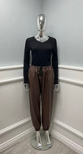 Load image into Gallery viewer, Faux leather jogger
