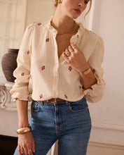 Load image into Gallery viewer, InApril 1986 cheesecloth embroidered shirt
