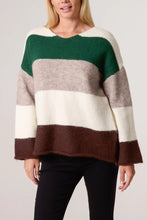 Load image into Gallery viewer, Block print v-neck jumper

