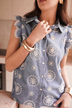 Load image into Gallery viewer, InApril 1986 denim embroidered shirt
