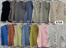 Load image into Gallery viewer, Sugarbabe stonewashed linen frill top
