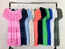 Load image into Gallery viewer, Lace crochet bardot dress
