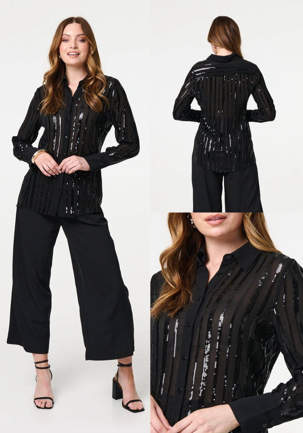 Stella Morgan sequin detail shirt