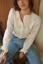 Load image into Gallery viewer, InApril 1986 broderie anglaise cotton shirt
