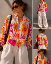 Load image into Gallery viewer, Tropical zip jacket
