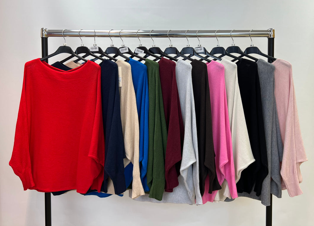 Soft knit batwing jumper