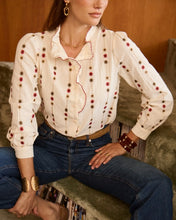 Load image into Gallery viewer, InApril 1986 cotton flower embroidered shirt
