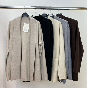 Soft knit open cardigan