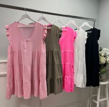 Load image into Gallery viewer, Cheesecloth sleeveless mini dress
