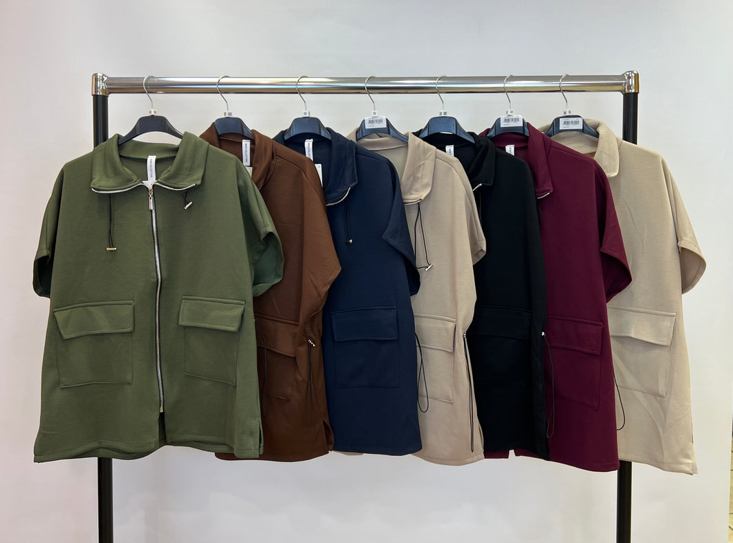 High neck zip detail sweatshirt