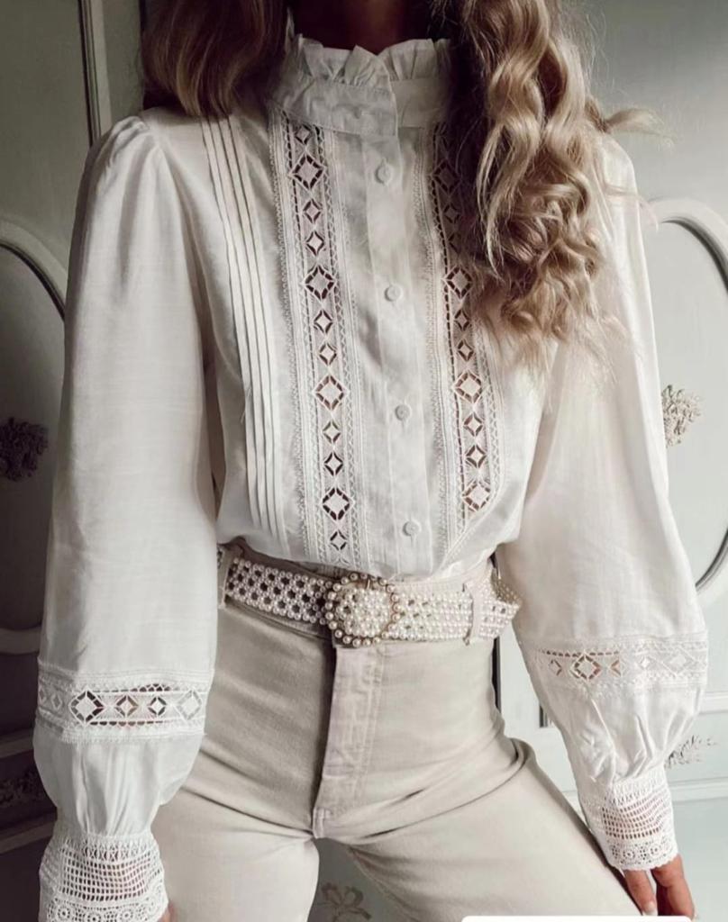 Bisou project lace detail shirt