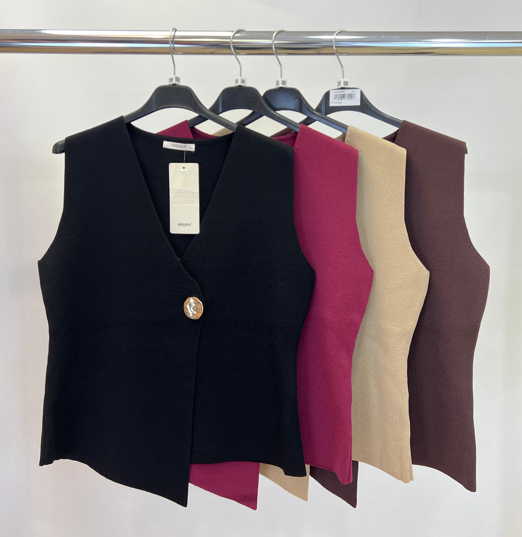 Enzoria one button waistcoat