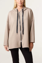 Load image into Gallery viewer, Plain oversized zip hoody
