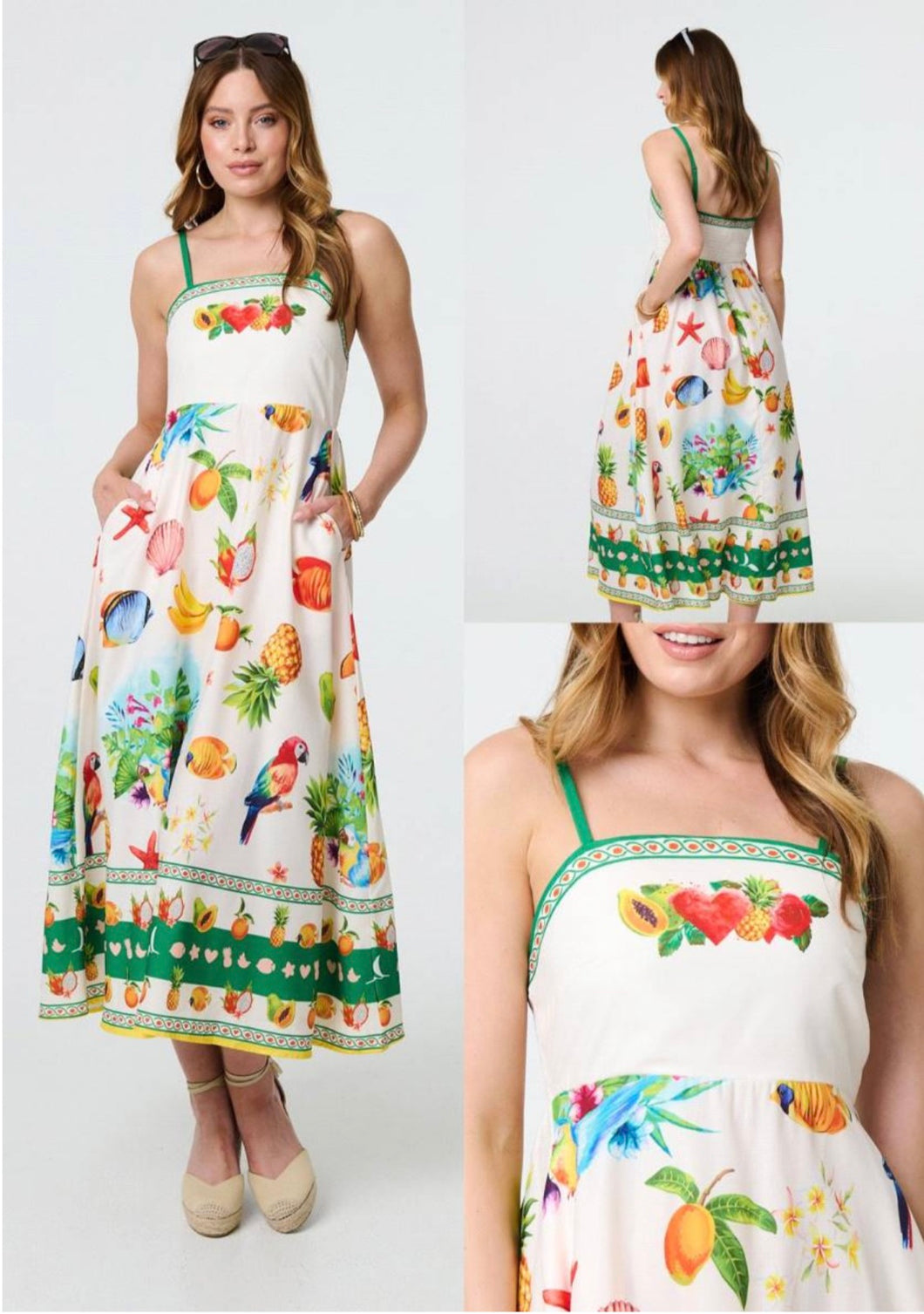 Stella Morgan fruit print dress