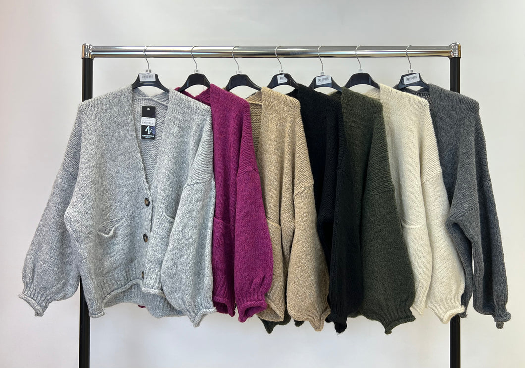 Alpini plain knitted cardigan