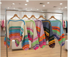 Load image into Gallery viewer, Multicolour knitted jumper
