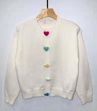 Load image into Gallery viewer, Heart button cardigan
