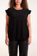 Load image into Gallery viewer, Lurex frill sleeve top
