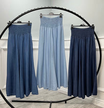 Load image into Gallery viewer, Denim wide leg trousers
