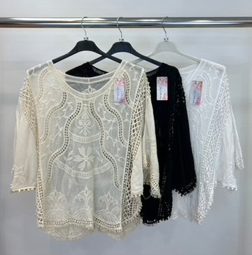 Cotton embroidered top