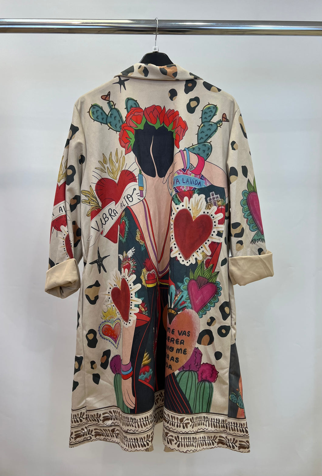 Frida leopard suedette jacket