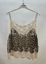 Load image into Gallery viewer, Leopard crochet vest top
