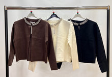Load image into Gallery viewer, Bisou Project embellished cardigan
