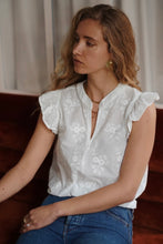 Load image into Gallery viewer, InApril 1986 white embroidered cotton top
