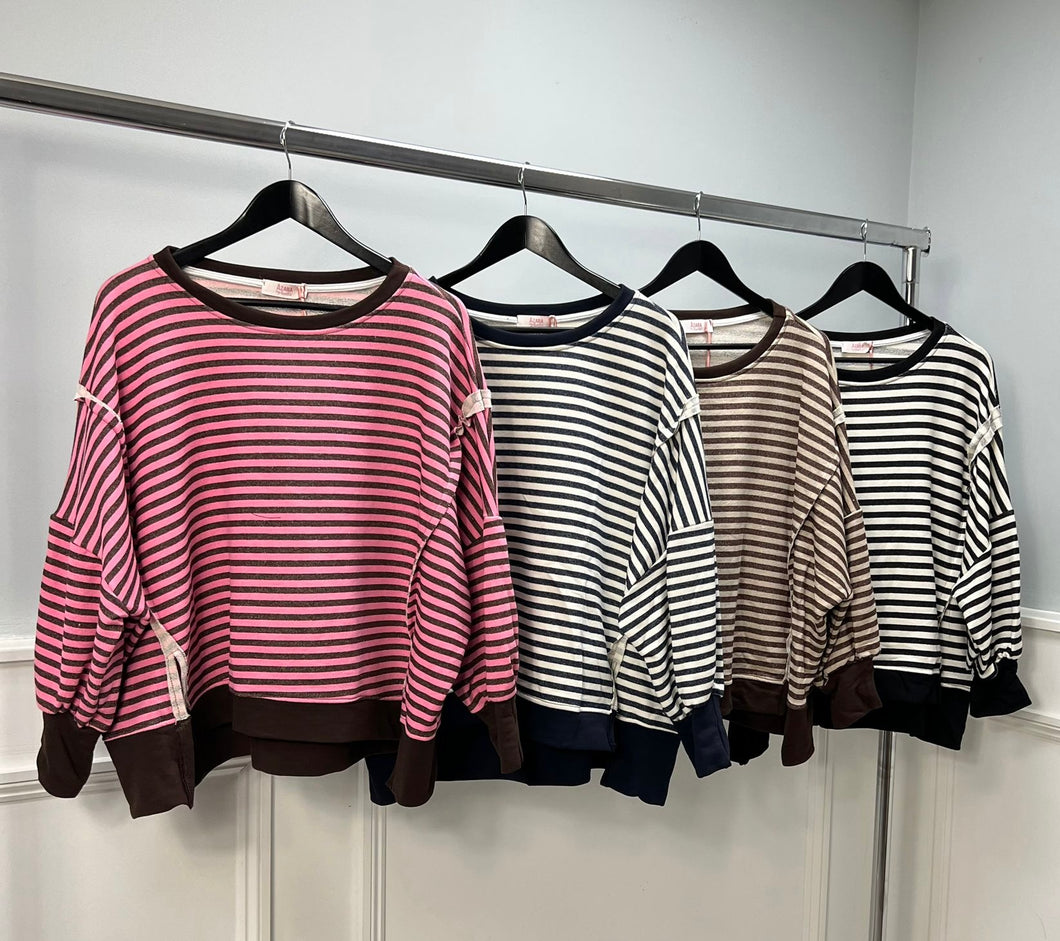 Azara premium stripe sweatshirt