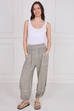 Load image into Gallery viewer, Sugarbabe stonewashed linen barrel leg trouser
