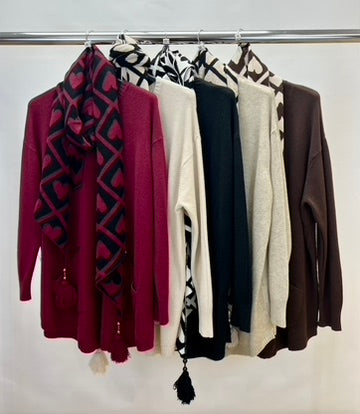 Soft knit scarf jumper