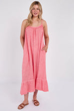 Load image into Gallery viewer, Stonewashed linen cotton strap dress
