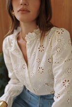 Load image into Gallery viewer, InApril 1986 broderie anglaise cotton shirt
