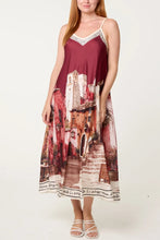 Load image into Gallery viewer, Satin landscape dress
