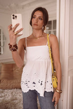 Load image into Gallery viewer, InApril 1986 cotton embroidered strap top
