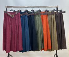 Load image into Gallery viewer, Amilla corduroy belt skirt
