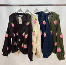 Load image into Gallery viewer, Rose crochet cardigan
