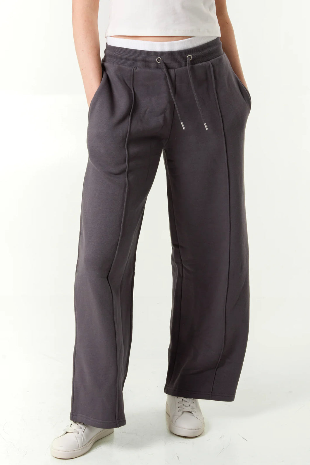 Plain waistband cotton jogger